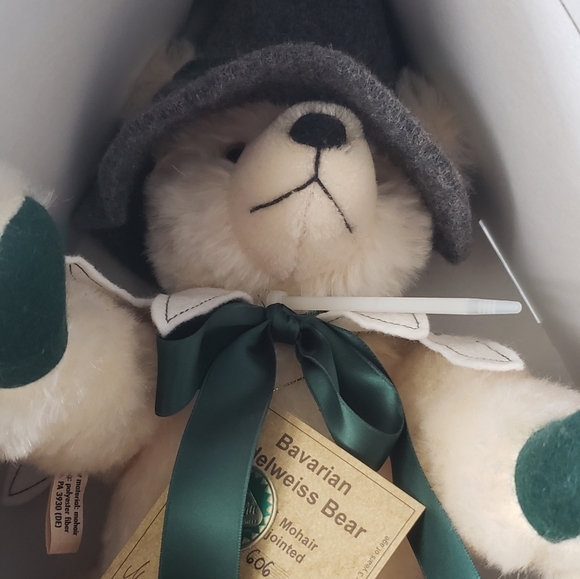 Vintage "Rare" Limited Edition Hermann Bavarian Edelweiss Mohair Teddy Bear #606 - Picture 3 of 16